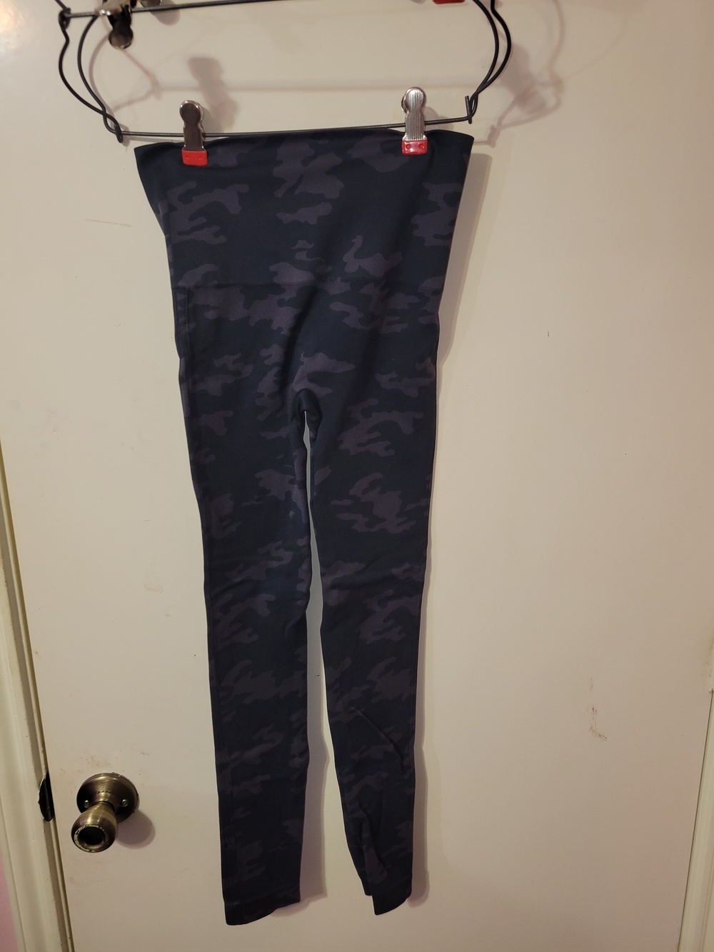 SPANX Navy & Charcoal Camo High-Rise Leggings